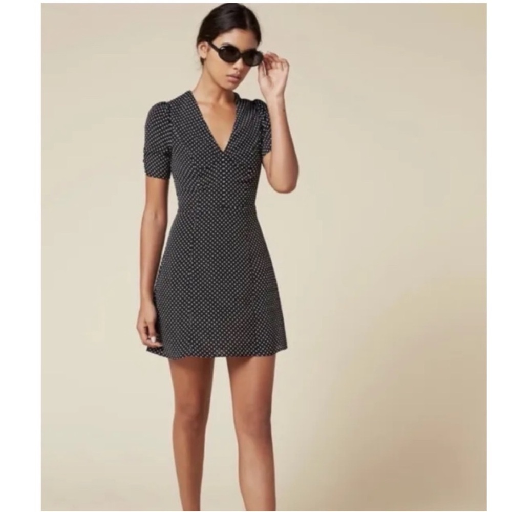 Reformation polka dot mini dress NWT